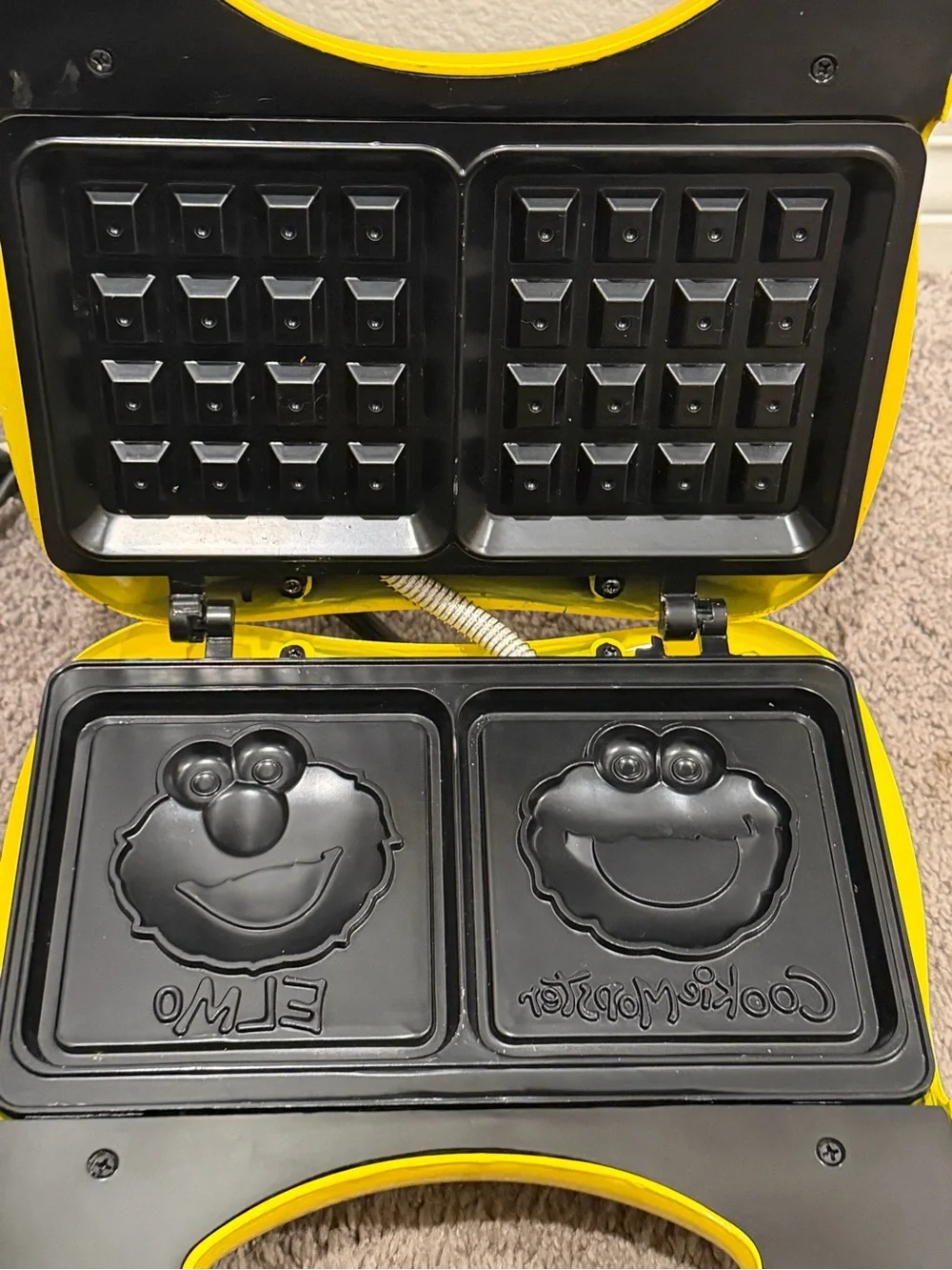 Sesame Street Yellow Handheld waffle Maker